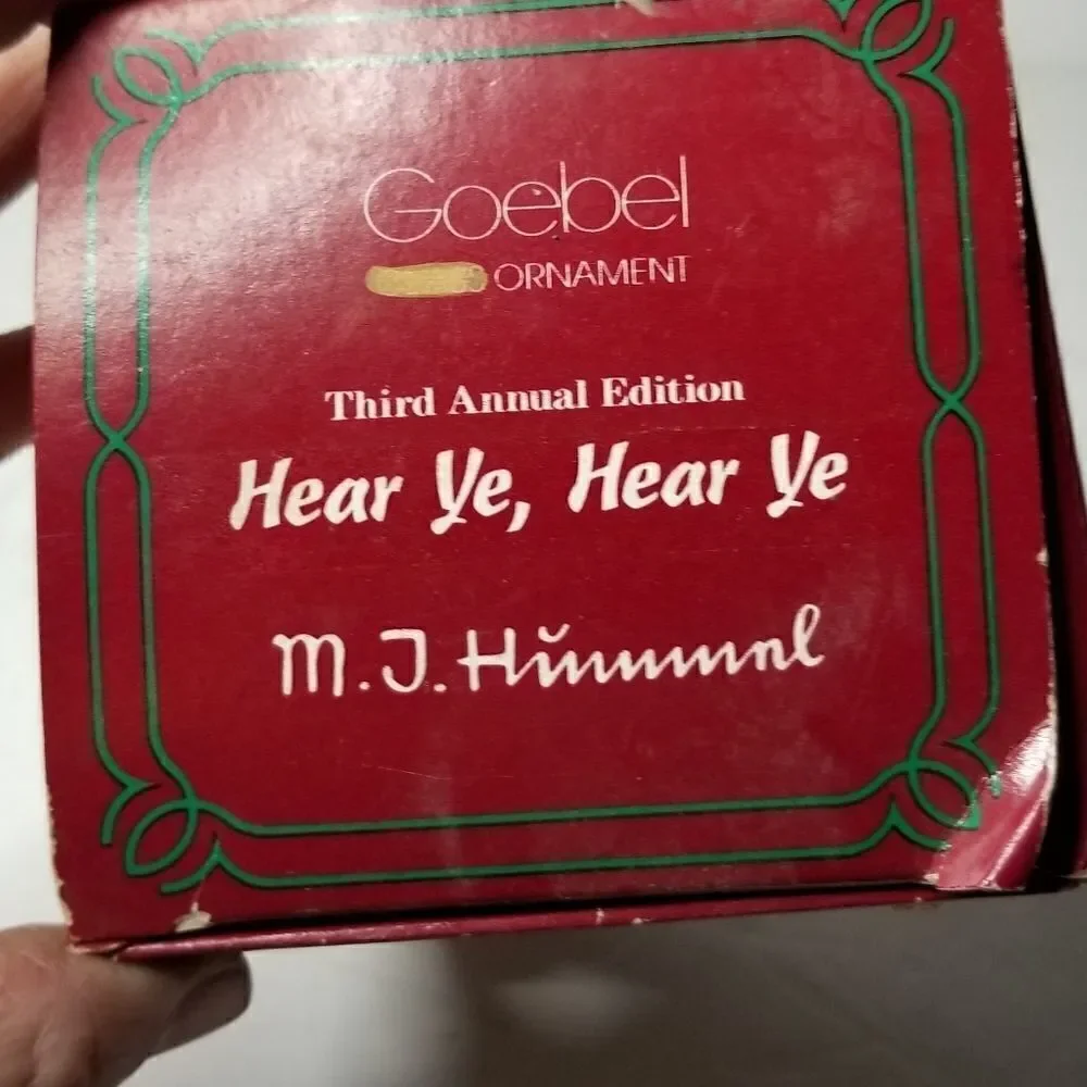 MJ Hummel vintage Christmas ornament bulb 1982 third edition a gift for Jesus